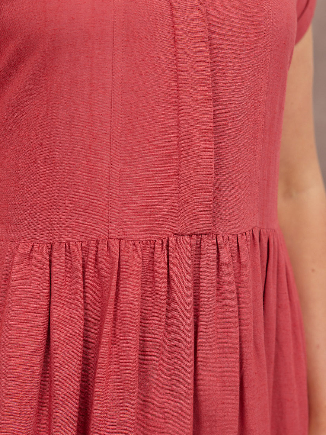 Rhiona Linen Shirt Dress - Rose