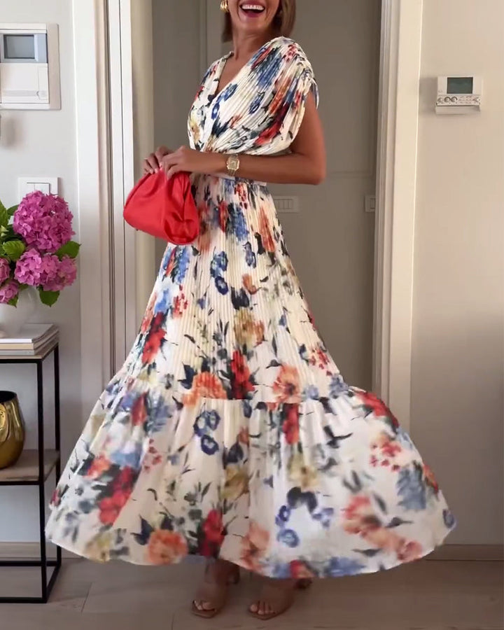 The Mirella Pleated Floral Dress