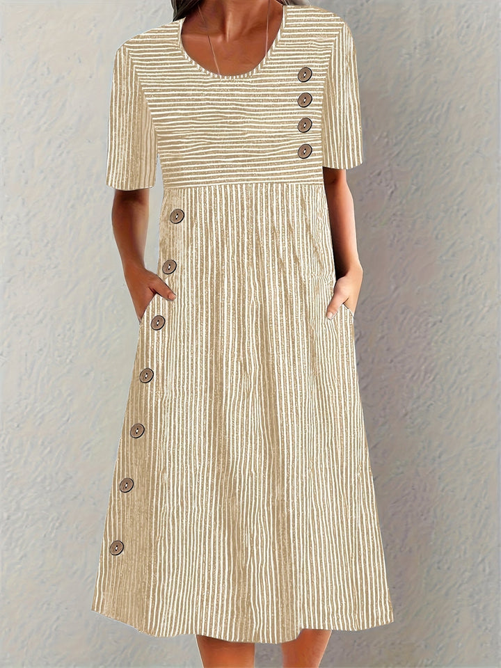 The Larelle Stripe Midi Dress