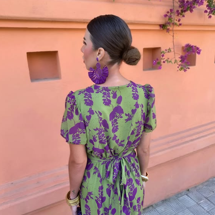 Lucia | Elegant Floral Midi Dress