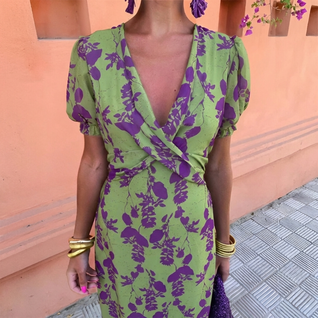 Lucia | Elegant Floral Midi Dress