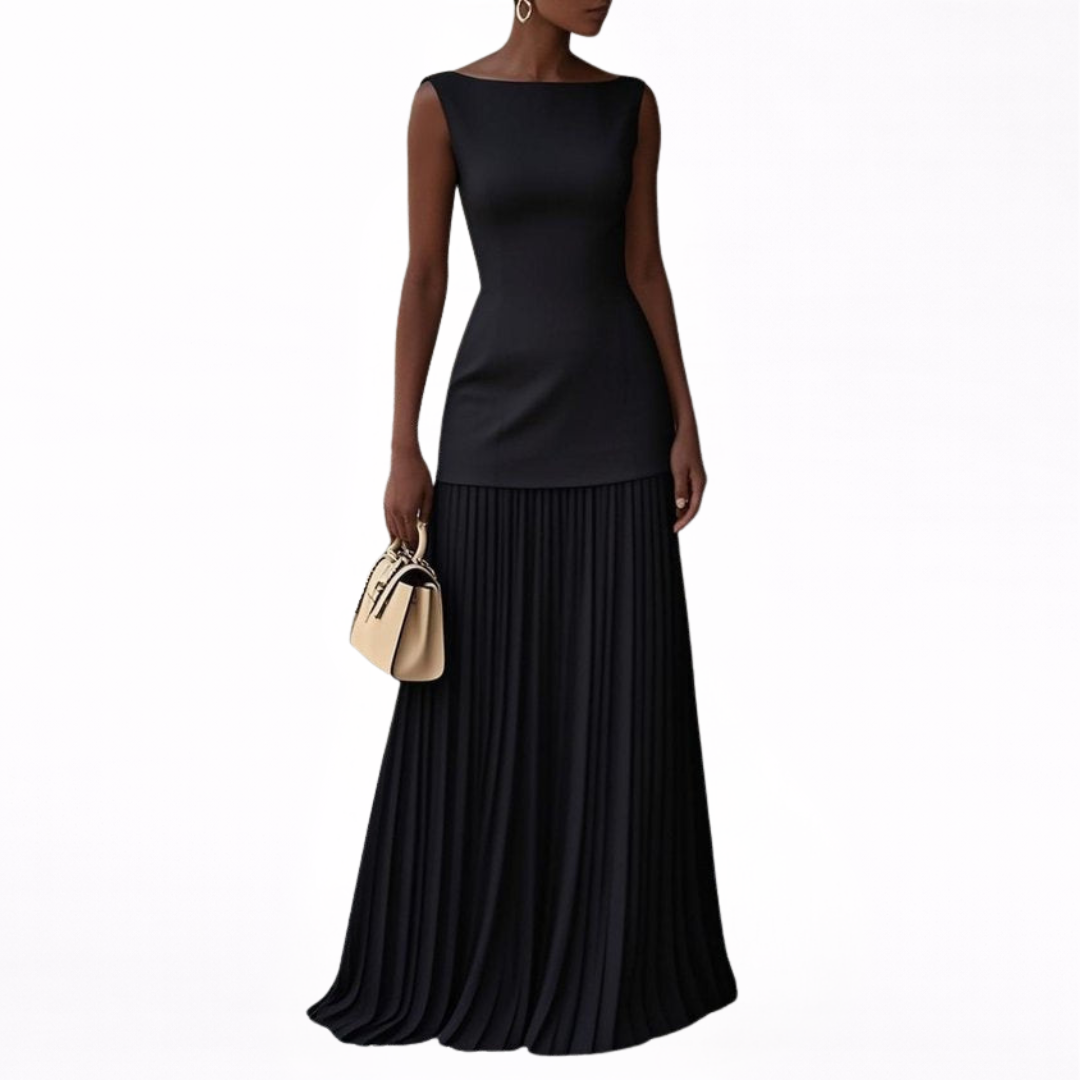 Celeste | Elegant Pleated Maxi Dress