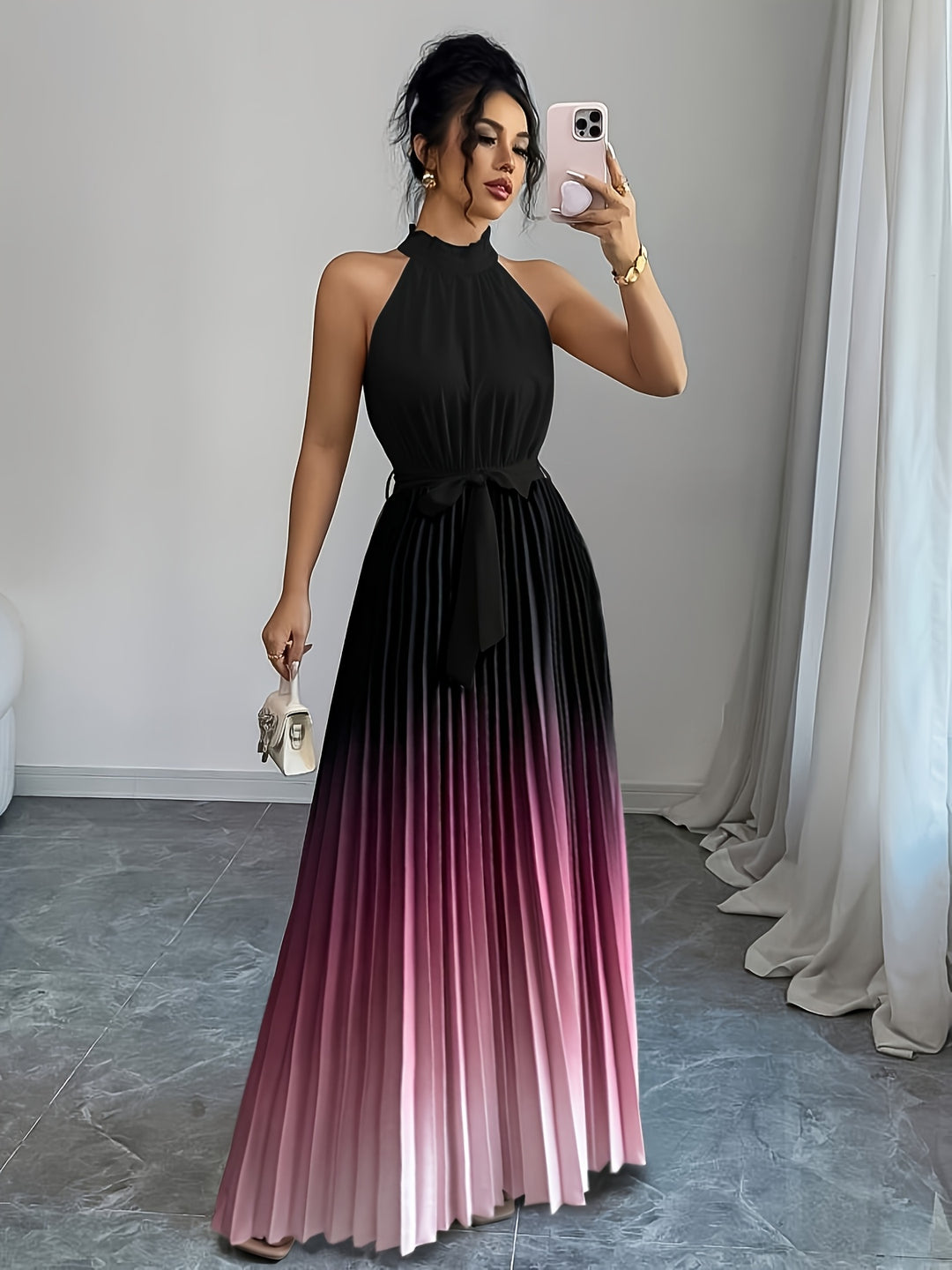 Elira | Flowing Waist Tie Elegance Dress