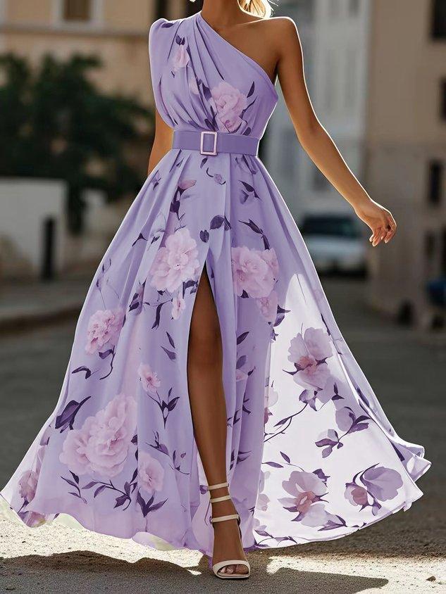 The Alina One-Shoulder Floral Dress