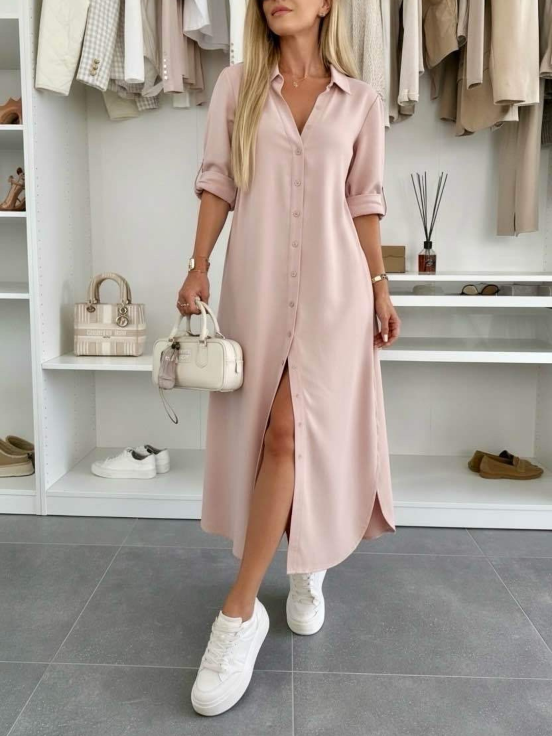 Elara Relaxed Shirt Dress