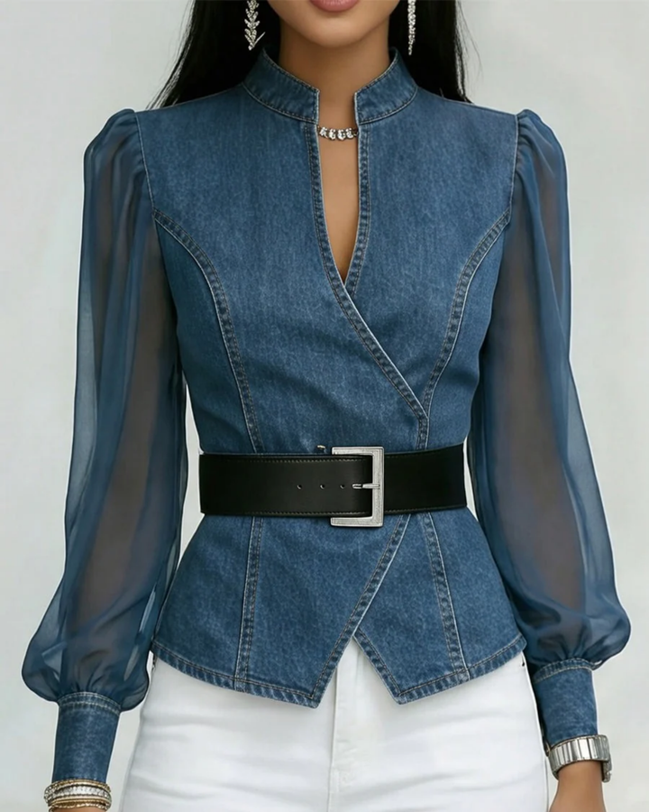 Valencia Sculpt Denim Blouse