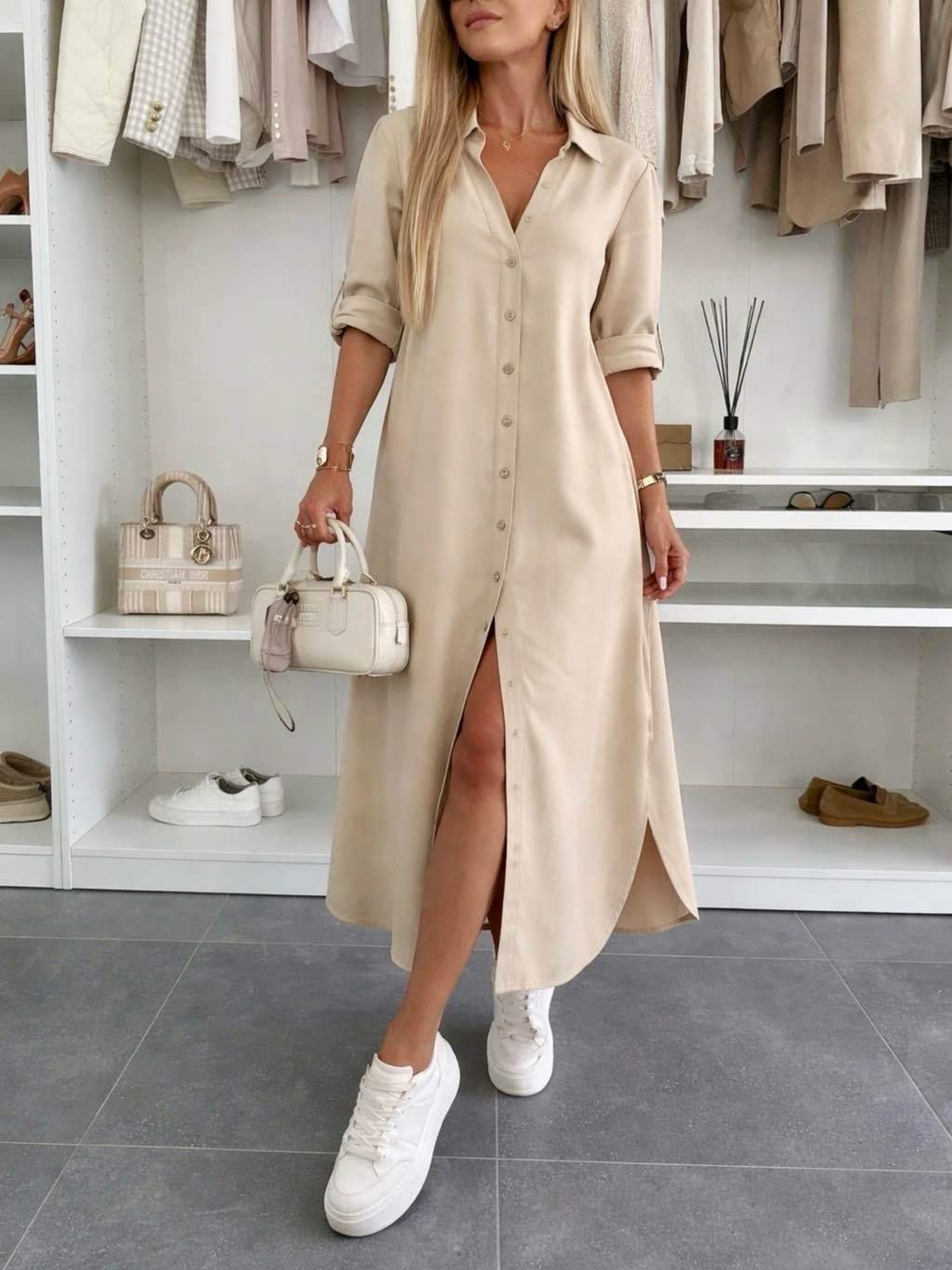 Elara Relaxed Shirt Dress