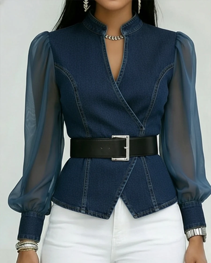 Valencia Sculpt Denim Blouse