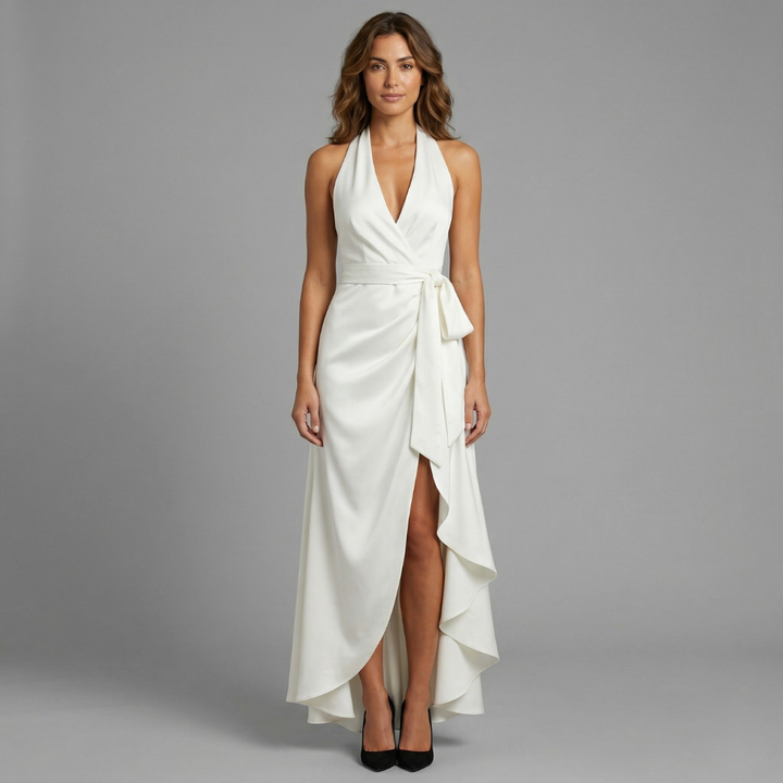 Aurelia | Satin Wrap Elegance Dress