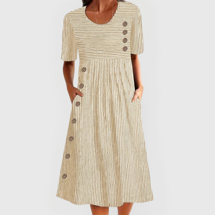 Jarna | Striped Midi Dress Collection