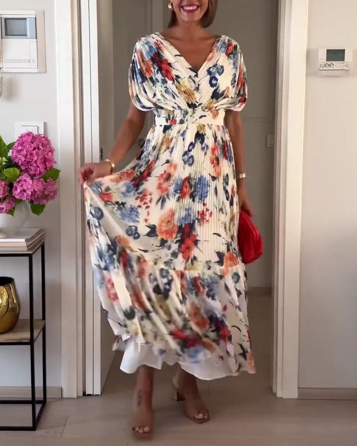 The Mirella Pleated Floral Dress