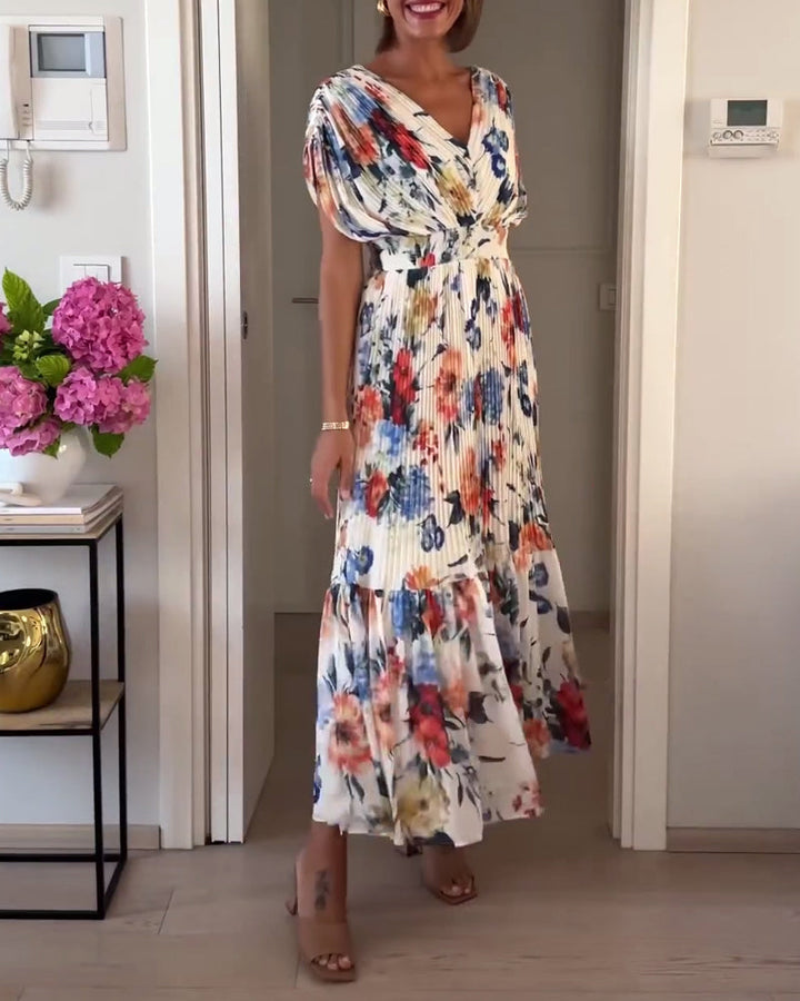 The Mirella Pleated Floral Dress