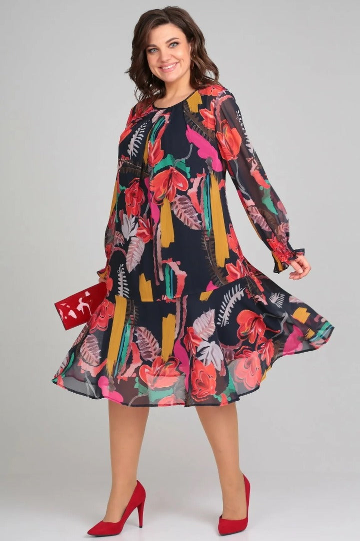 Helena | Relaxed Floral Midi Dress