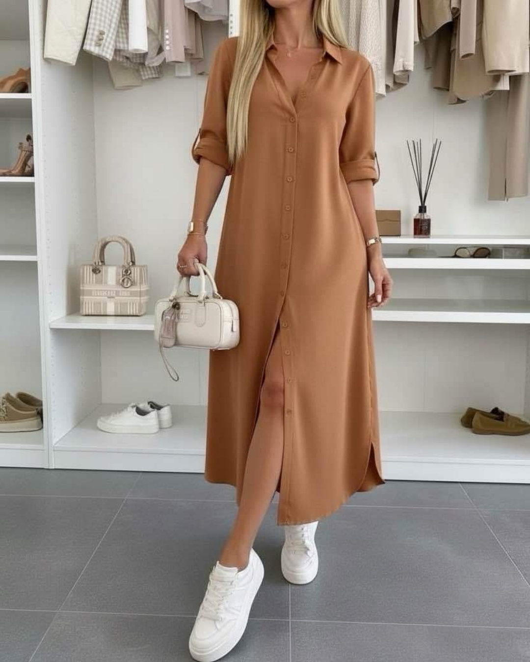 Elara Relaxed Shirt Dress