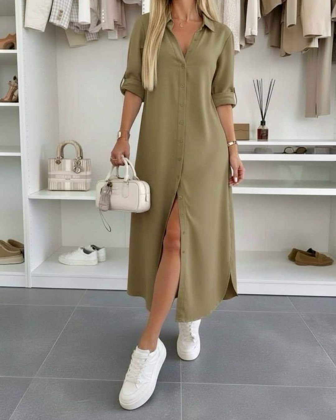 Elara Relaxed Shirt Dress
