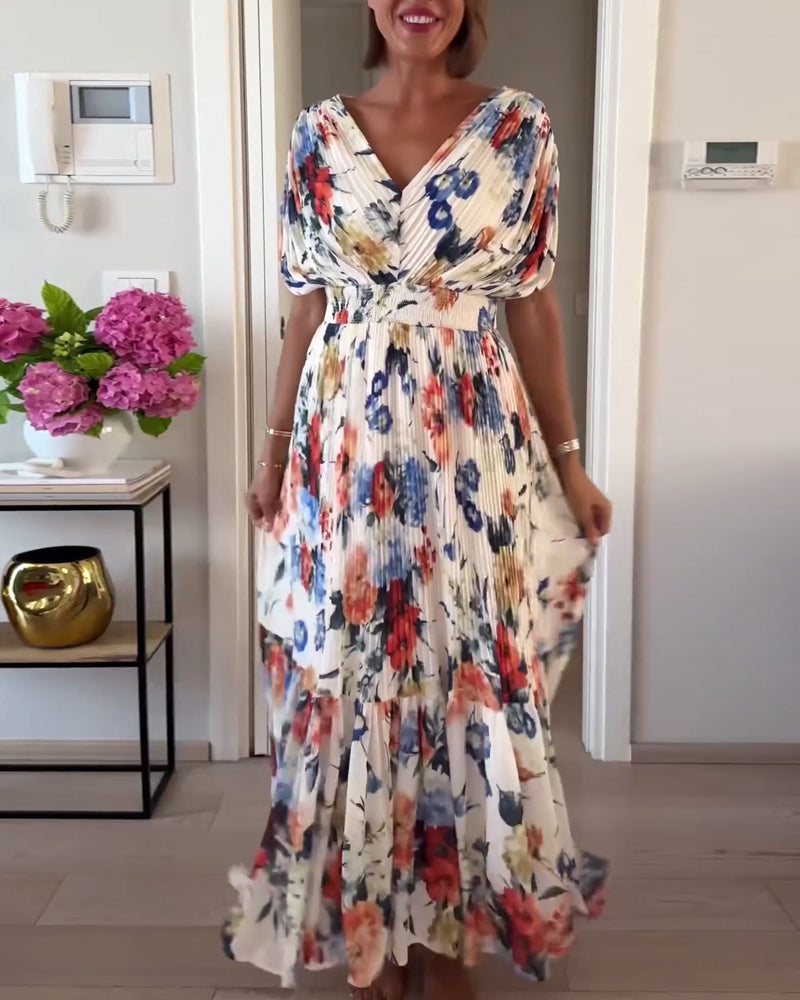 The Mirella Pleated Floral Dress