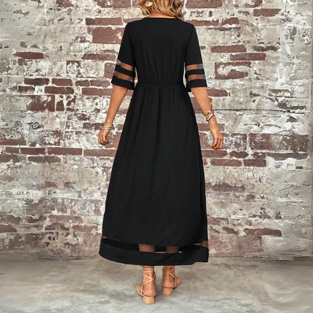 The Elara Soft-Flow Midi Dress
