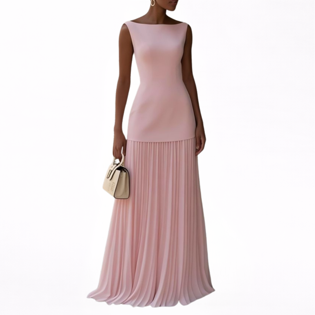 Celeste | Elegant Pleated Maxi Dress