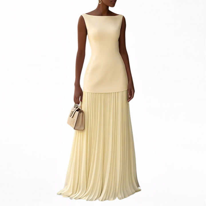 Celeste | Elegant Pleated Maxi Dress