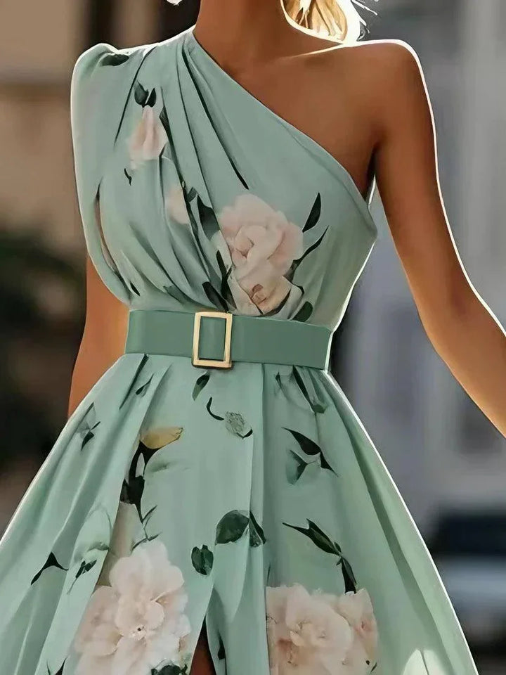 The Alina One-Shoulder Floral Dress