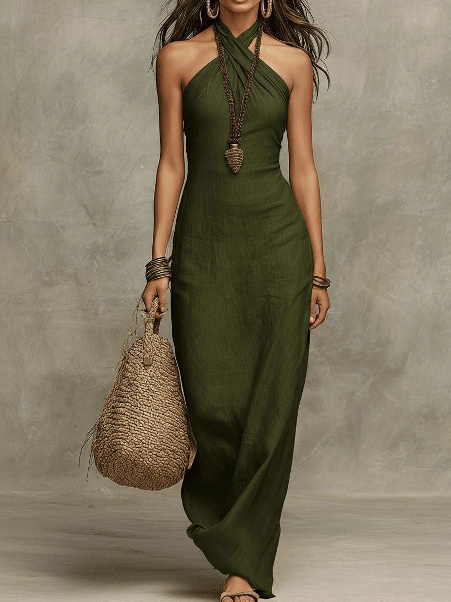 The Sienna Halter Maxi Dress