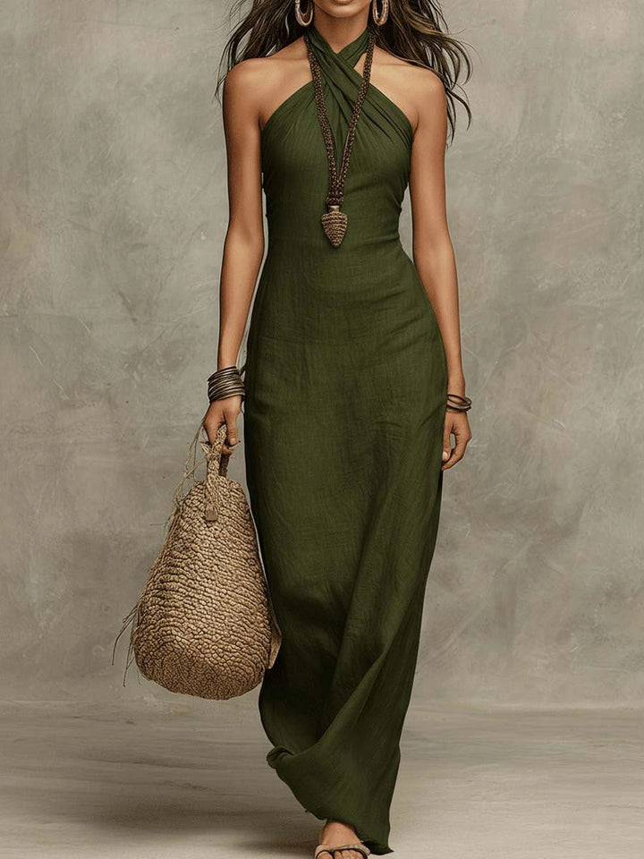 The Sienna Halter Maxi Dress