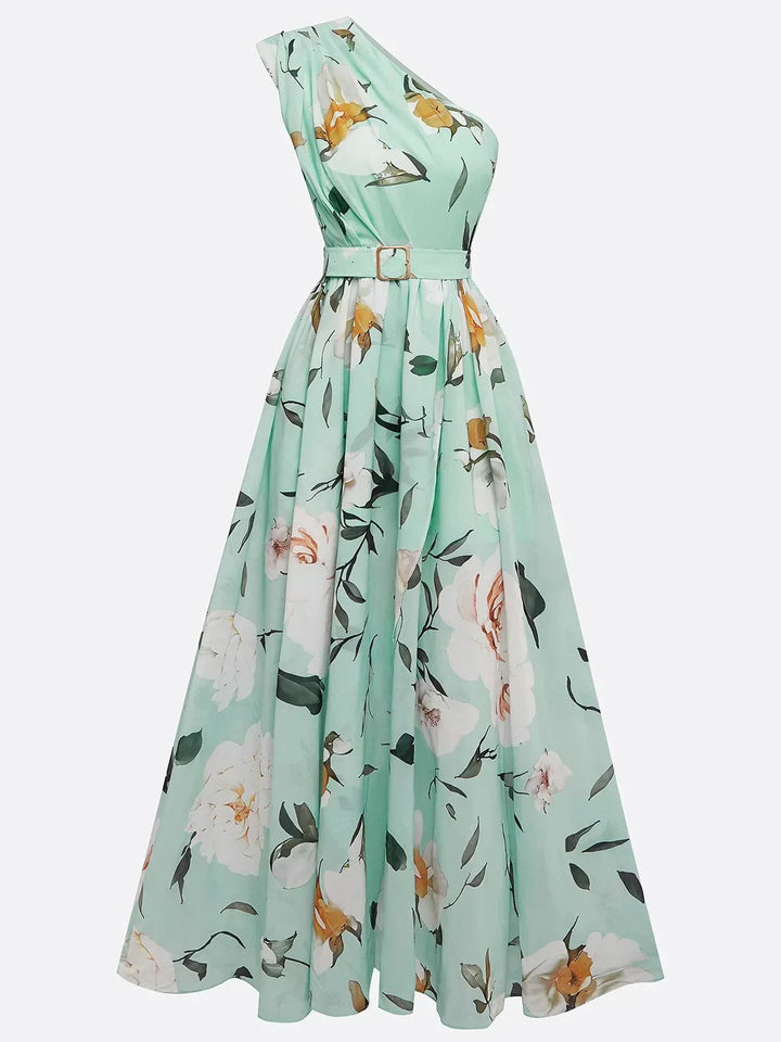 The Alina One-Shoulder Floral Dress