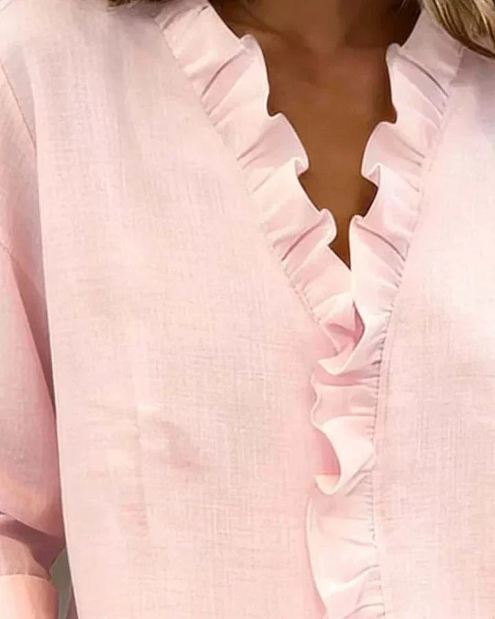 Elara Soft Ruffle Blouse