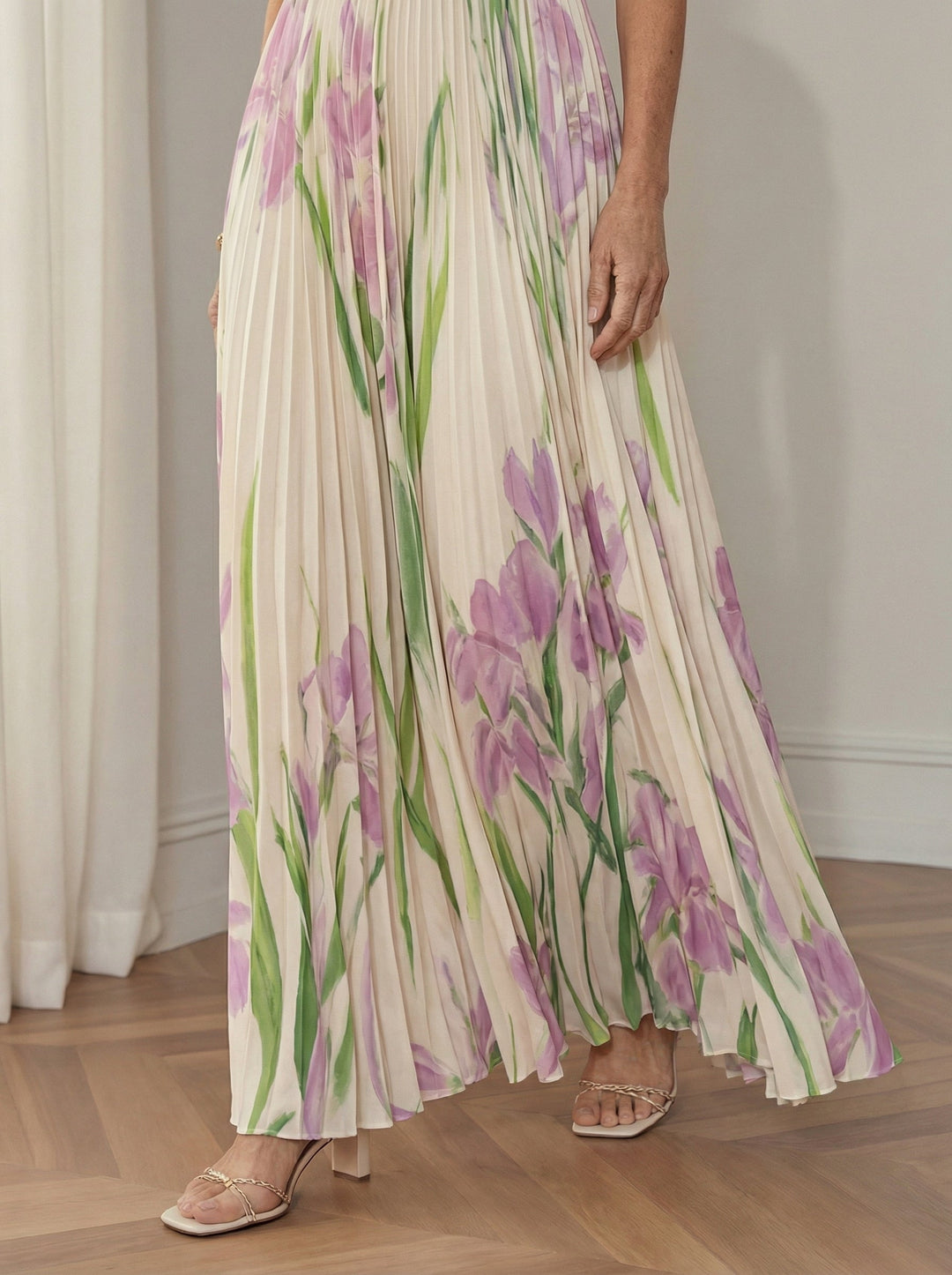 Lucia | Pleated Chiffon Dress