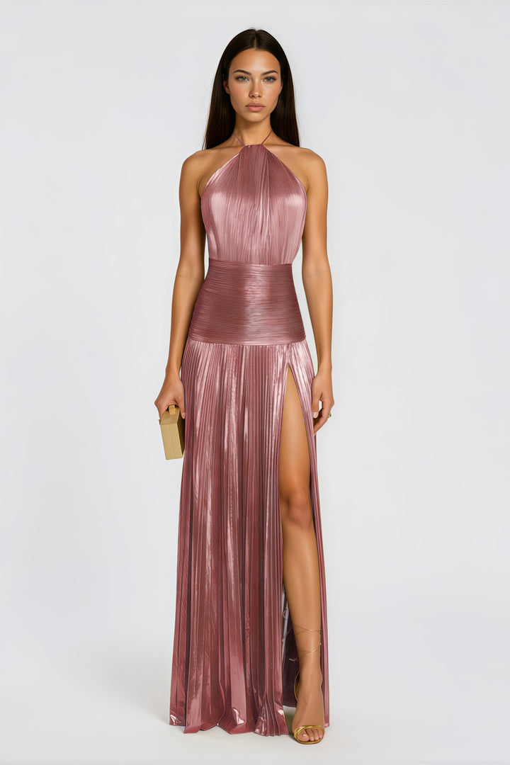 Seraphina | Gloss Pleated Evening Maxi
