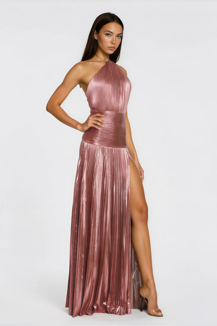 Seraphina | Gloss Pleated Evening Maxi