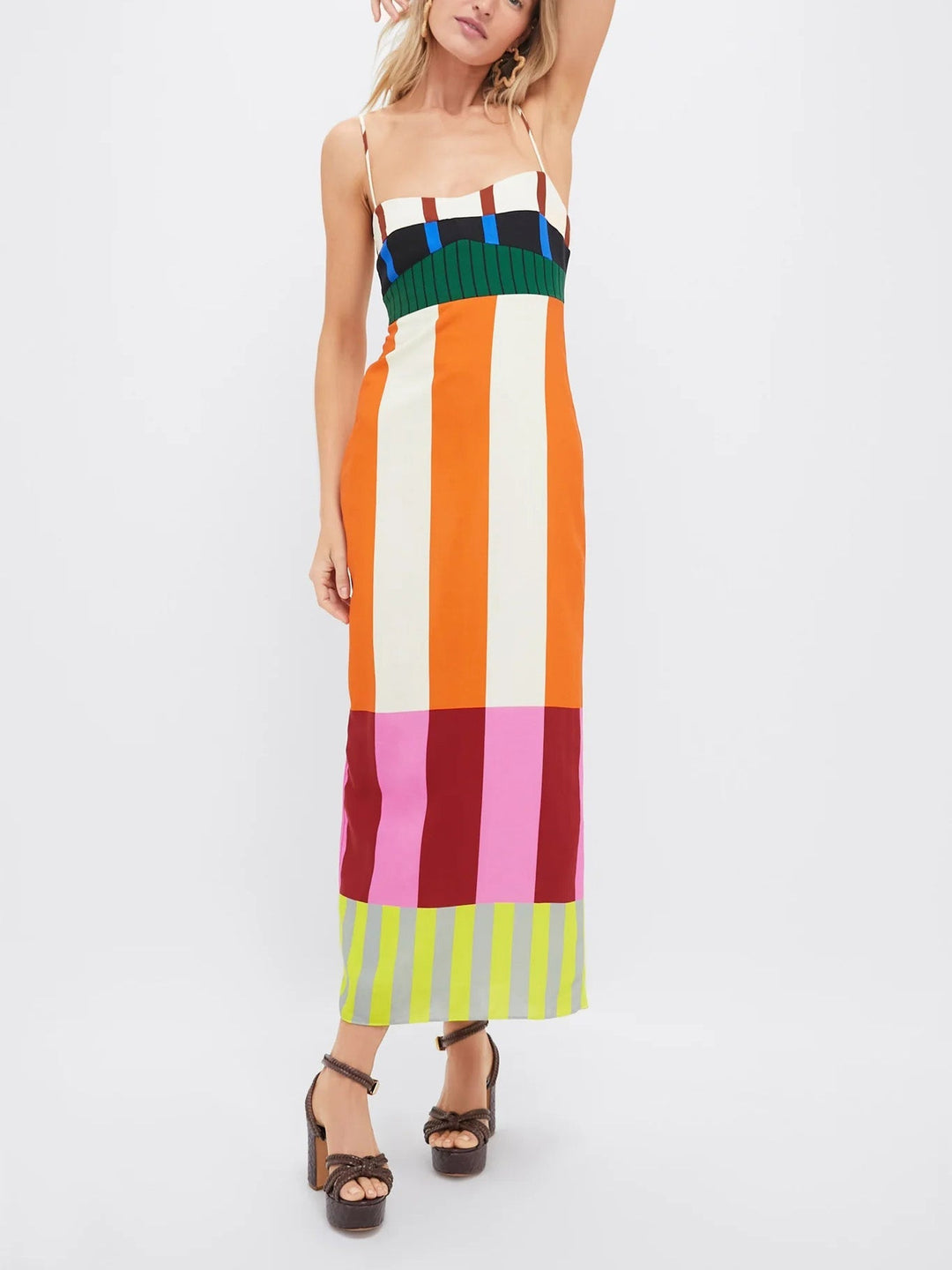 Louise | Soft Stripe Maxi Dress