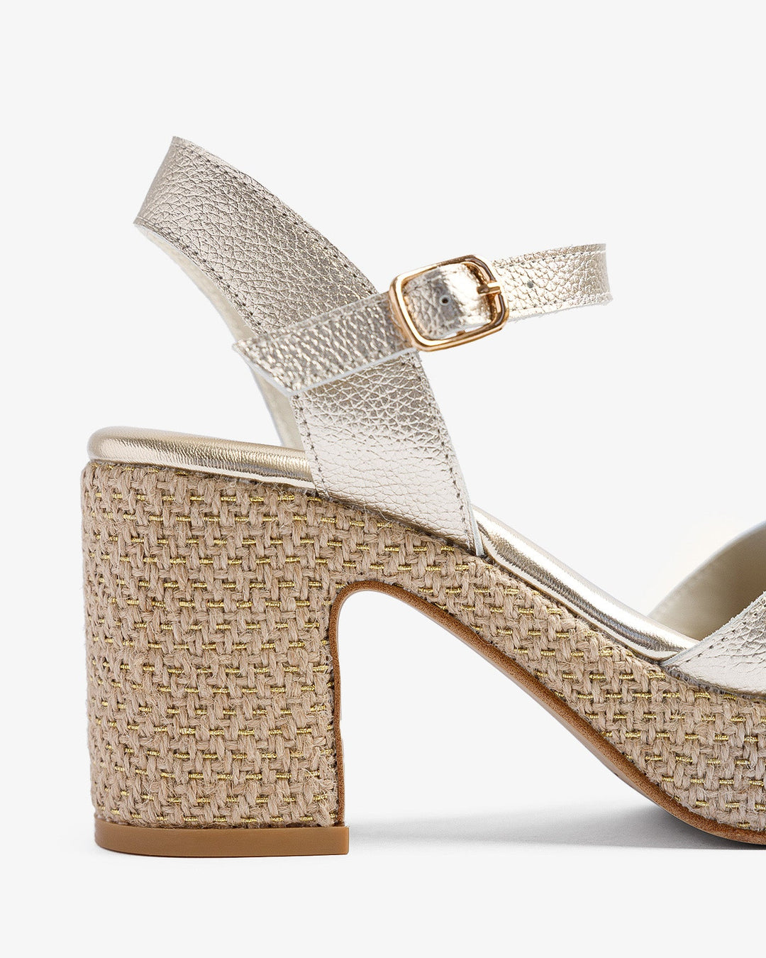 Daira Gold Laminated Sandal