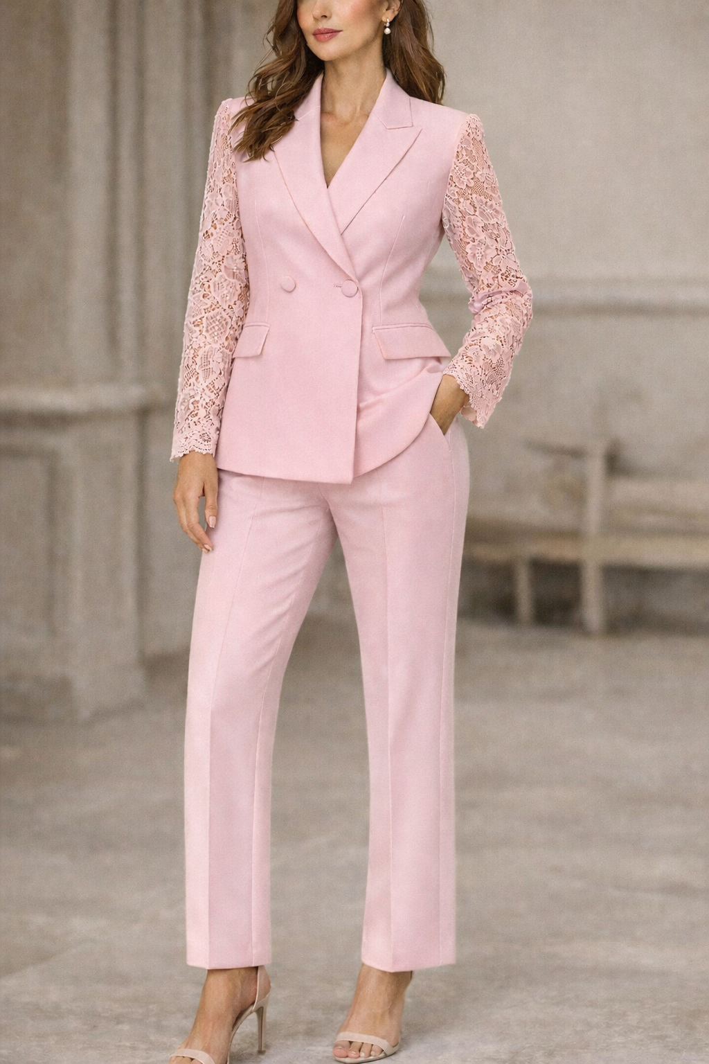 Clara | Tailored Lace Suit Set