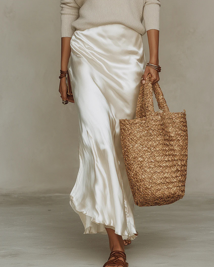 Catherine | Soft Satin Midi Dress