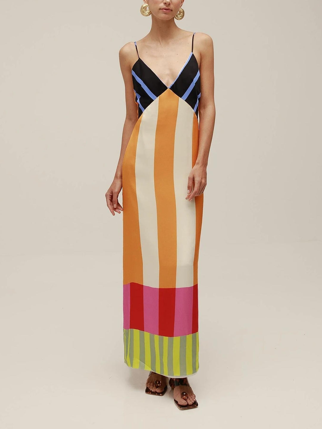 Louise | Soft Stripe Maxi Dress