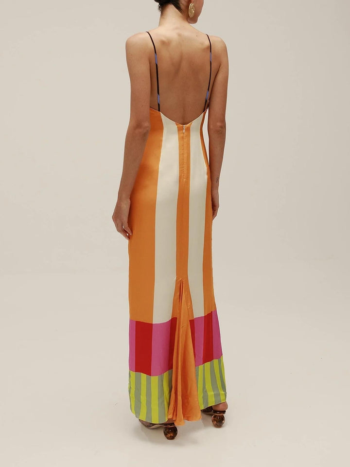 Louise | Soft Stripe Maxi Dress