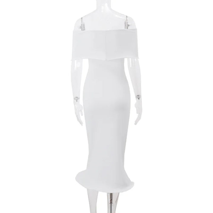 Dames Elegante Off-Shoulder Jurken Voor Herfst Geweven Digitale Print Milieuvriendelijke Wasbare Vaste Patroon Natuurlijke Taille