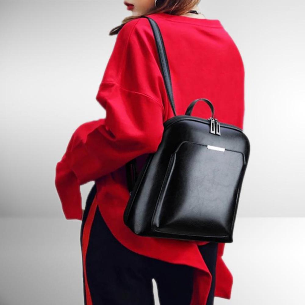 Saskia – Classic Double Zipper Backpack