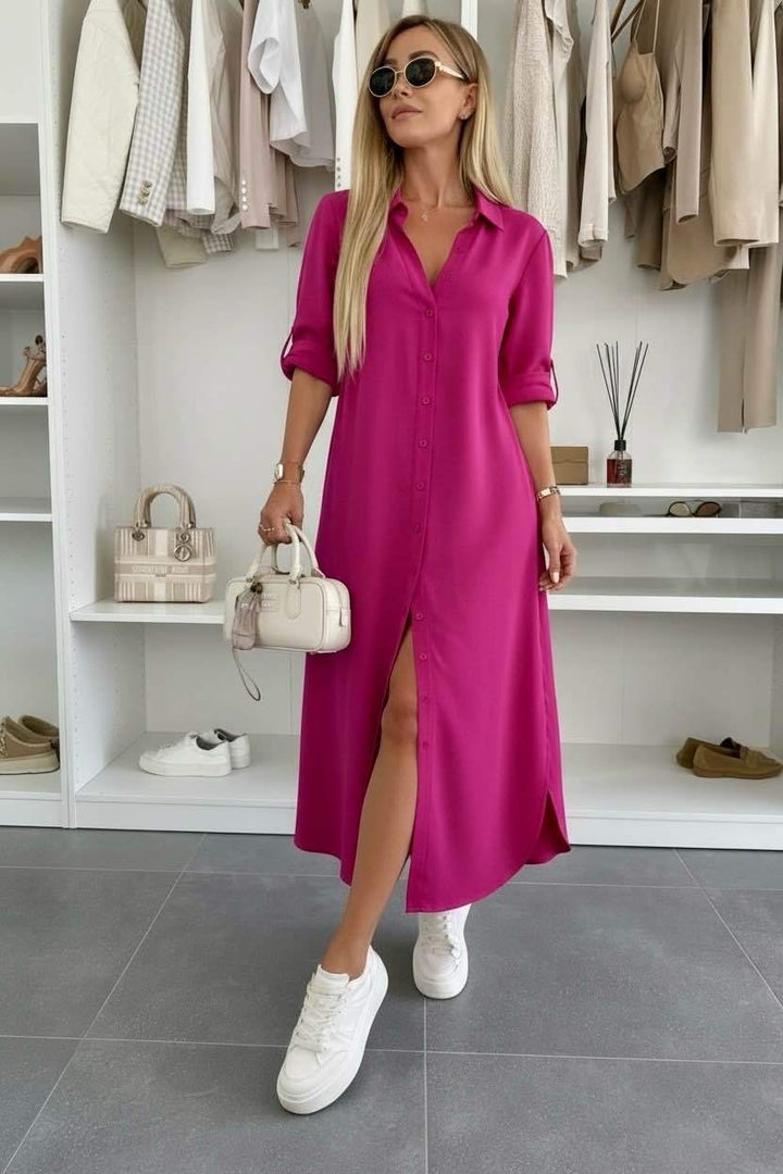 Elara Relaxed Shirt Dress