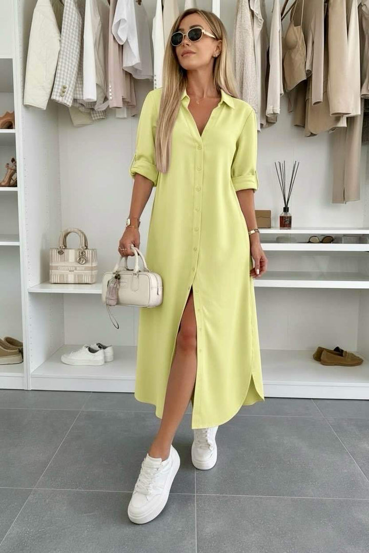 Elara Relaxed Shirt Dress