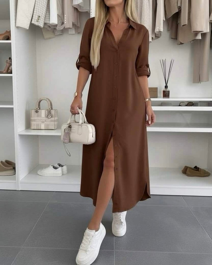 Elara Relaxed Shirt Dress