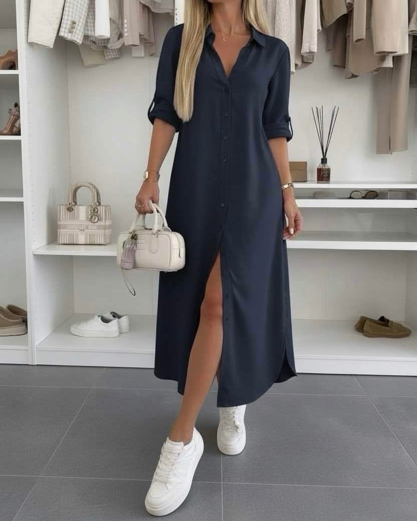 Elara Relaxed Shirt Dress