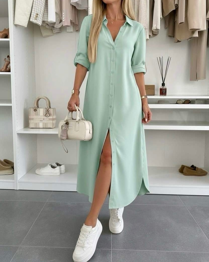 Elara Relaxed Shirt Dress