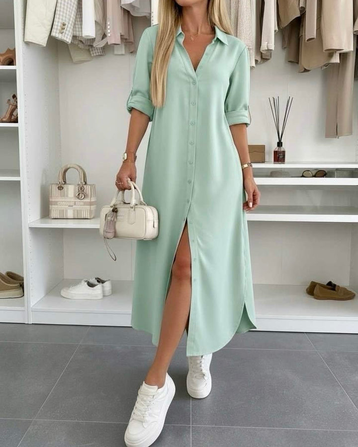 Elara Relaxed Shirt Dress