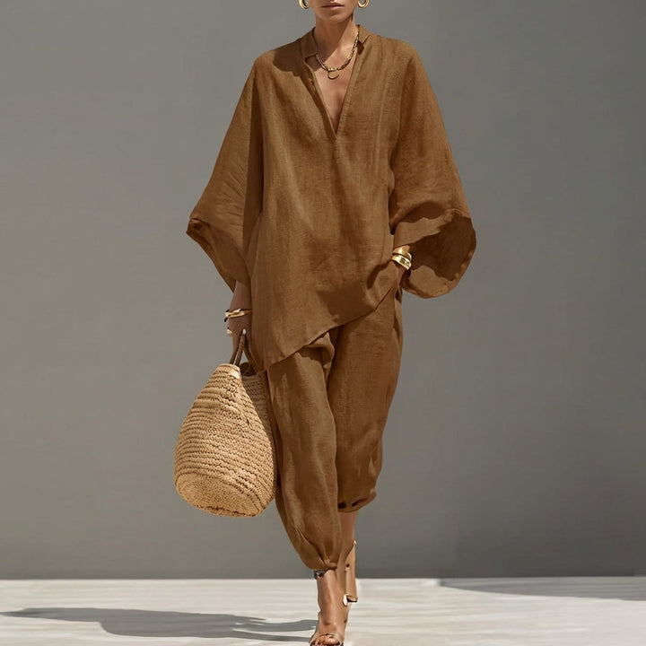 Marina | Women's V-Neck Casual Two-Piece Outfit