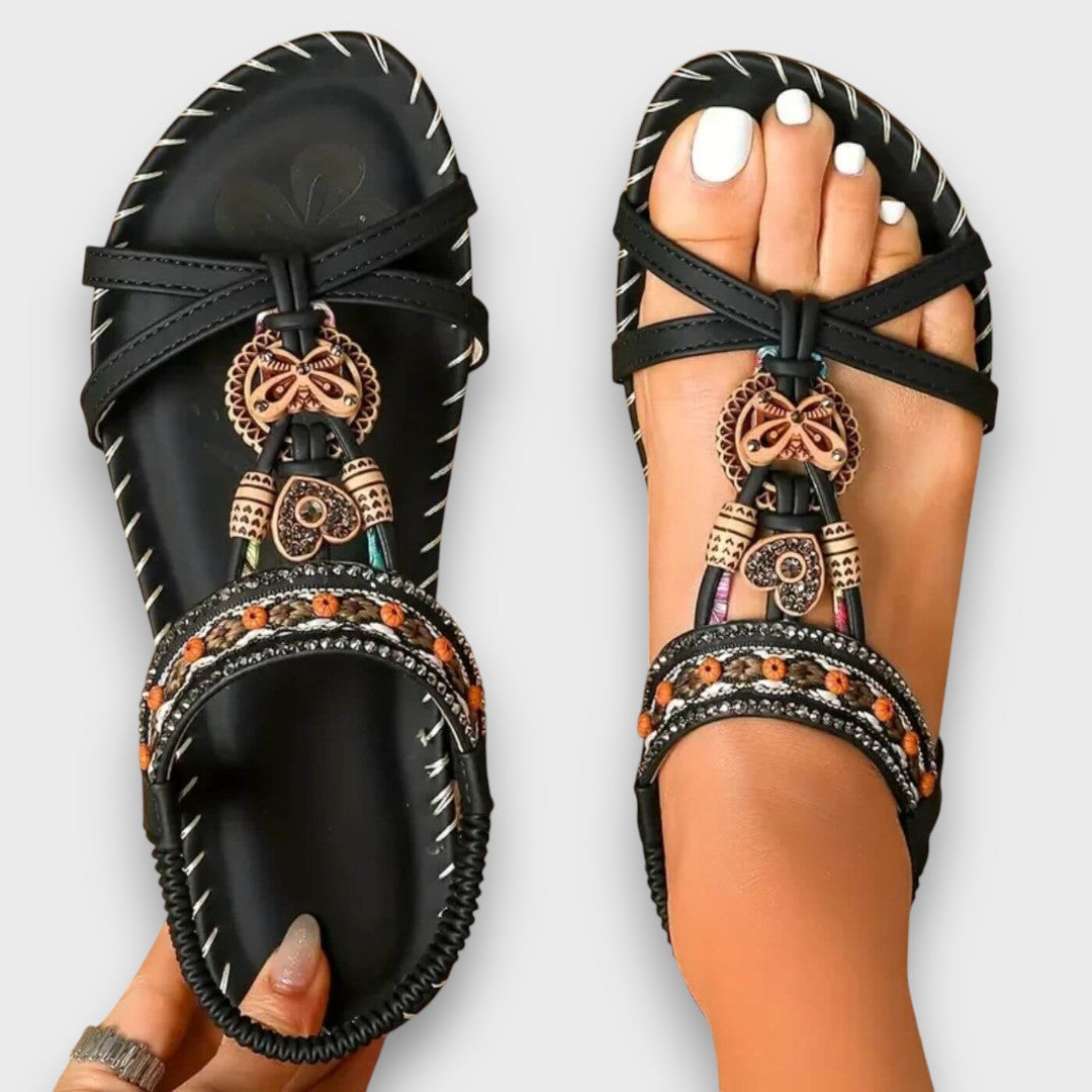 Elora Comfort Beaded Sandals