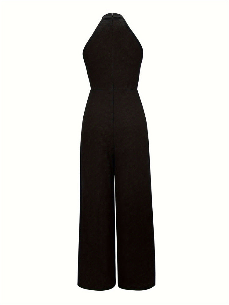Olivia | Sculpted Halter Jumpsuit