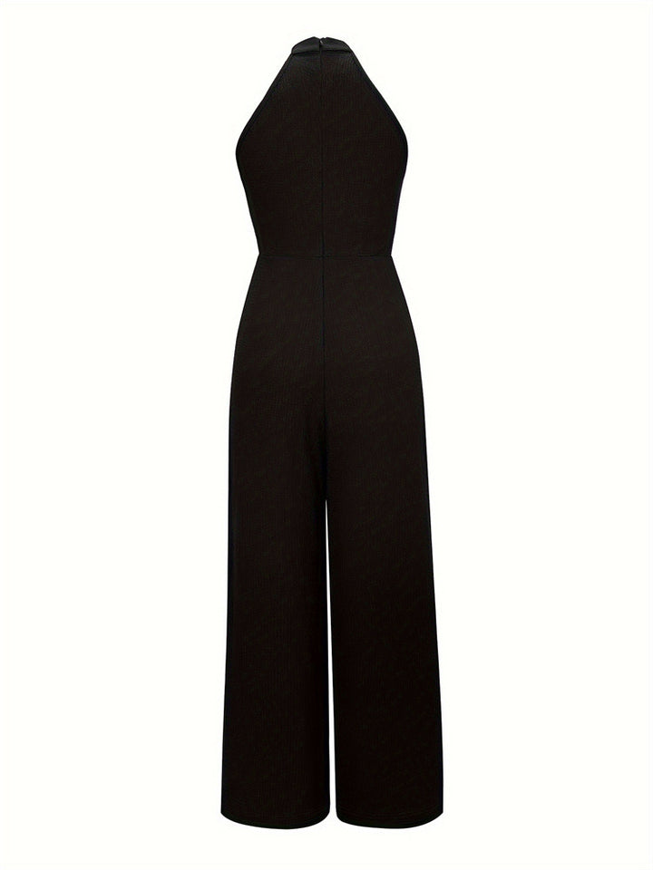 Olivia | Sculpted Halter Jumpsuit