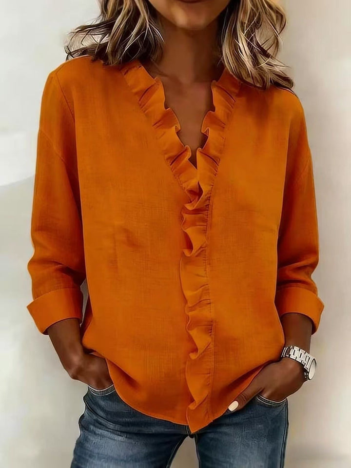 Elara Soft Ruffle Blouse